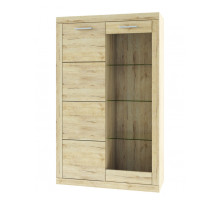 Шкаф-витрина для посуды Оскар 1V1D (дуб санремо)