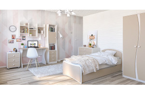 Детская настенная полка для книг и игрушек Комби МН-211-07