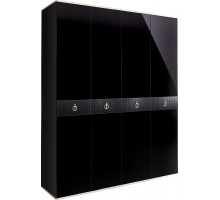 Четырехстворчатый шкаф для одежды Rimini Solo РМШ2/4 (s) (черный)