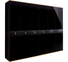 Шестистворчатый шкаф для одежды  Rimini Solo РМШ2/6 (s) (черный)